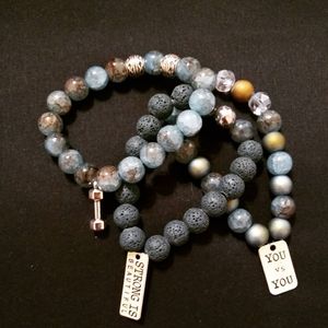 Custom fit inspirational fitness bracelets